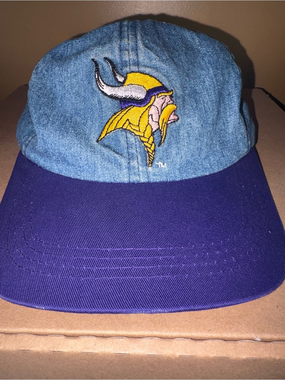 Denim Minnesota Viking Logo Baseball Cap Vintage